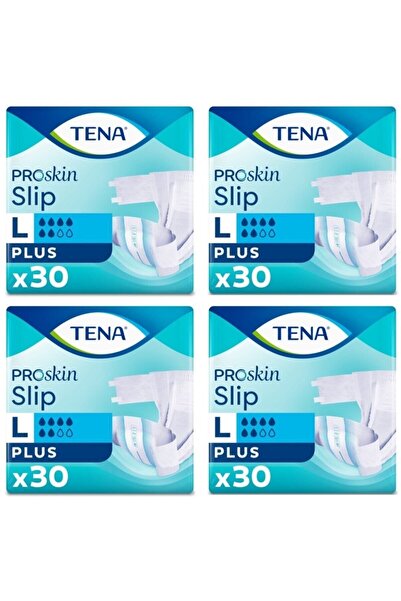 TENA Proskin Slip Plus Bel Bantlı Hasta Bezi, Büyük Boy (l), 6 Damla, 4x30'lu...