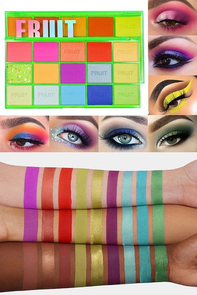IMAN OF NOBLE 15 Colorful Green Fruit Punch - Pearlescent and Matte Packaging Eyeshadow Palette