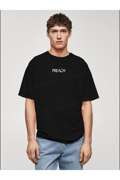 Pear Wear Ανδρικό μπλουζάκι Preach Printed Oversize (Wide Fit).