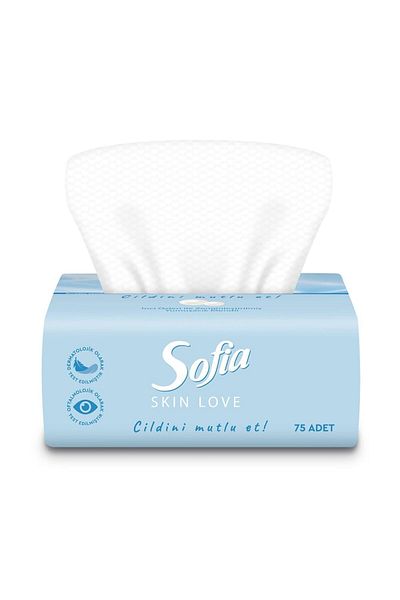Sofia Skin Love Mini 3 Layer Wipes - 75 Pieces