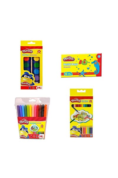 Play Doh Play-Doh 4 lü Boya Seti ( Kuru- Keçeli- Sulu- Pastel Boya)