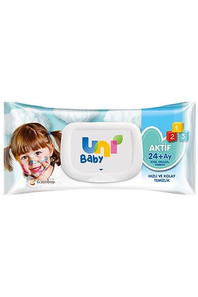 Uni Active Wet Baby Wipes - 3 Packs of 72