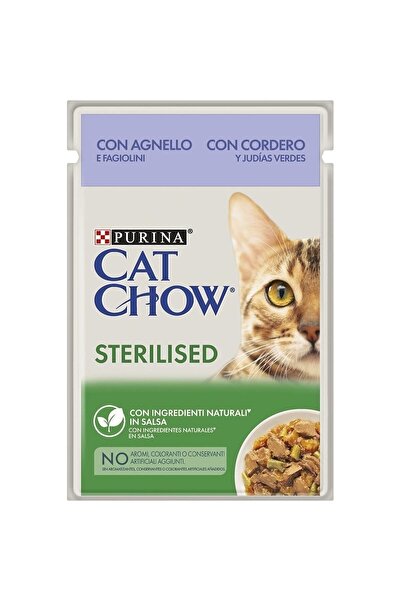 Cat Chow Kuzu Etli Kısırlaştırılmış Yaş Kedi Maması 26x85 Gr