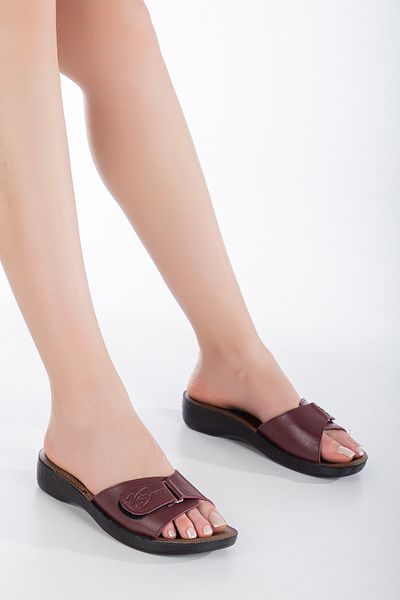 BOUIS Papuci confortabili, cu talpă anatomică, de zi cu zi, bordeaux