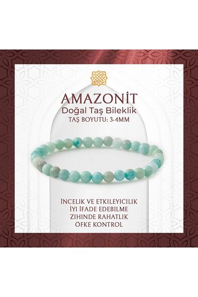 Saff Doğal Taş Amazonite 3-4mm Natural Stone Bracelet