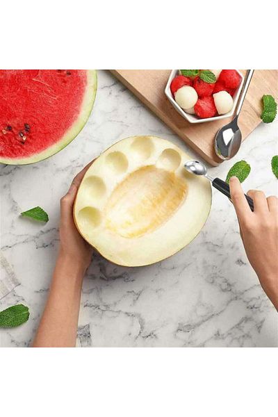 adin tasarım Parisian Spoon Double Sided Fruit Decorating Spoon Cocktail Spoon Fruit Presentation Bar Cocktail Presentation Spoon
