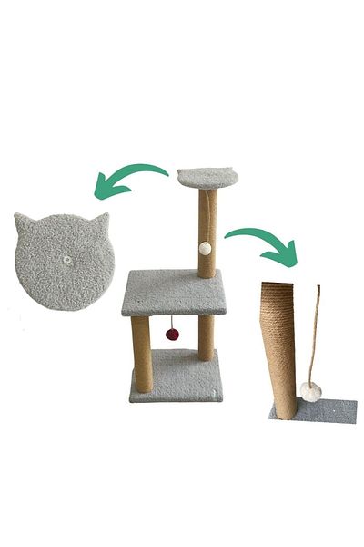 Nursoft Mega Size Step Cat Scratching Board Light Gray