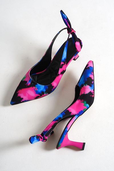 Modabuymus Minipony Liliac Tie-dye Pantofi cu toc Stiletto