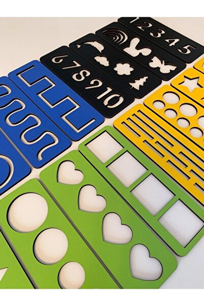 Genel Markalar Çocuk Montessori - 4 Renkli El Kası Geliştirme Ve Çizgi, Sayı ...