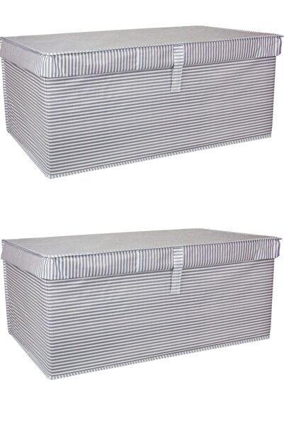 ALAS Cutie multifuncțională Mega Plus Gri cu dungi 2 buc