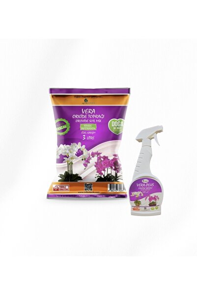 MF Botanik Vera Orkide Bakım Değişim Seti - Vera Özel Karışım Orkide Toprağı-...