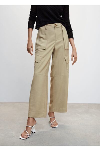 MANGO Woman Cepli Kargo Pantolon
