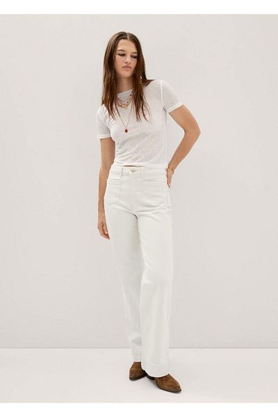 MANGO Woman Tricou cu plasă subțire