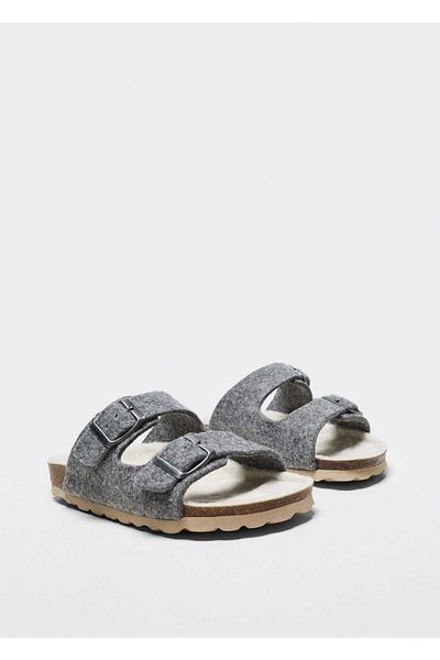 MANGO Kids Filzpantoffeln mit Schnalle