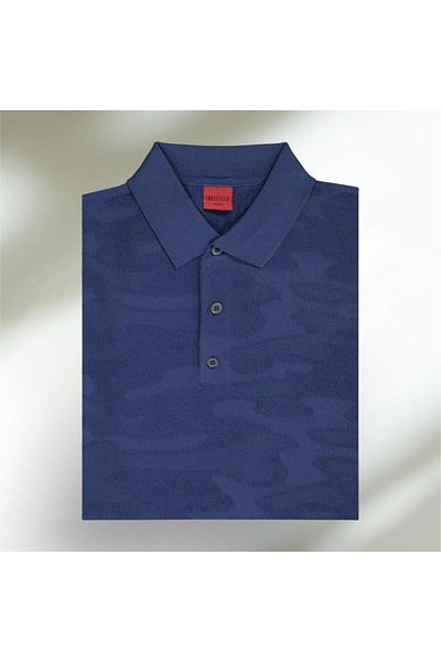 Sarar İnterview Wraps Polo Gât Tricot subțire Tricou albastru