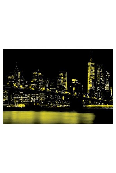 EDUCA 1000 Piece Brooklyn Bridge Neon Glow-In-The-Dark Puzzle