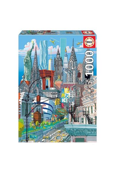 EDUCA 1000 Piece New York Puzzle Jigsaw Puzzle - Carlo Stanga
