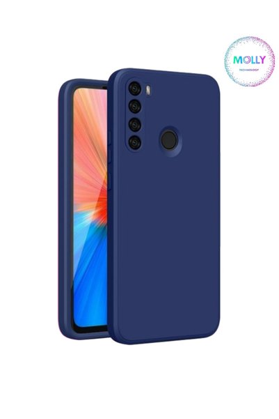 Molly Technology Navy Blue Inner Velvet Silicone Case for Xiaomi Redmi Note 8
