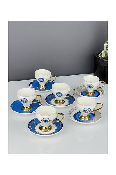 ACAR Lux Porcelain LG 6-Piece Cup Set