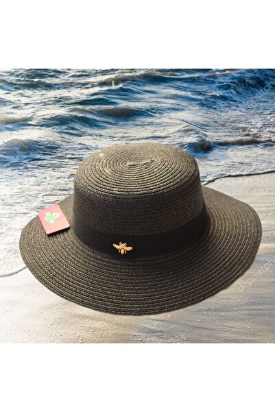 BTL STORE Pălărie Fedora de cowboy din paie cu cataramă de centură unisex