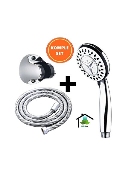 mintev Mercedes Ultra Lüks Duş Seti Krom Hortum Ve Mafsal