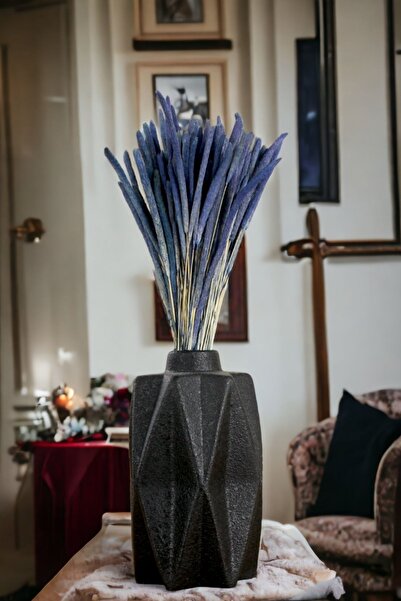 YAYBOX Dekoratif Vazo El Yapımı Siyah Renk Model 21