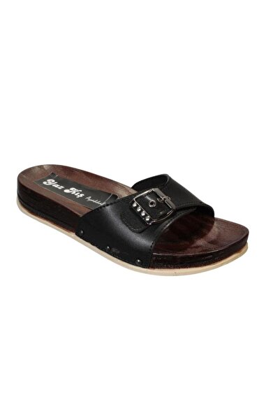 Yaz Kış Ayakkabı YAZKIŞ Women's Black Brown Single Striped Stone Buckle Casua...