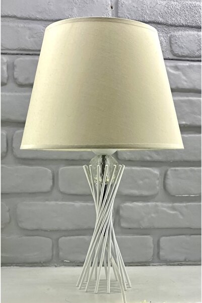 365GUNSERİSONU عاكس الضوء ذو الساق المعدنية البيضاء والزجاج والكريستال مع قبع...