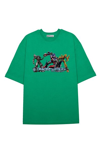 GreenMint تي شيرت للجنسين مقاس كبير Transformers_Collection