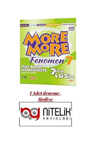 Kurmay Yayınları More And More 7 Sınıf English Fenomen Test Book Worksheets