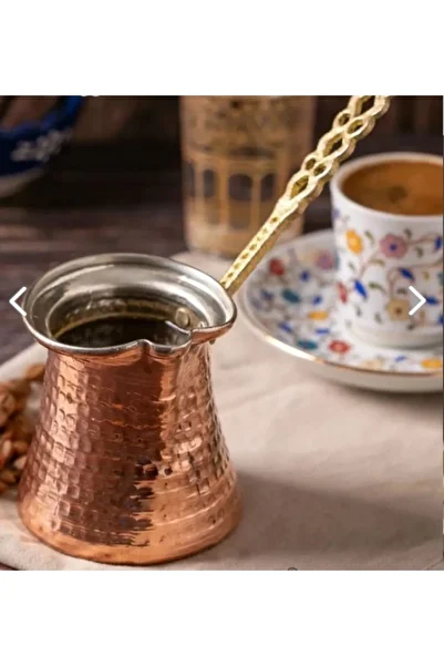 KAVELE Maraş Forged Copper Coffee Pot, Coffee Pot, Coffee Cooking Coffee Pot for 5 Persons