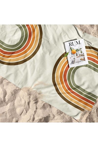 The Lucid Lab Rainbow / Retro Πετσέτα Παραλίας - Microfiber