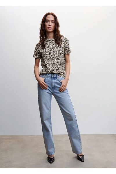 MANGO Woman Тениска с животински шарки