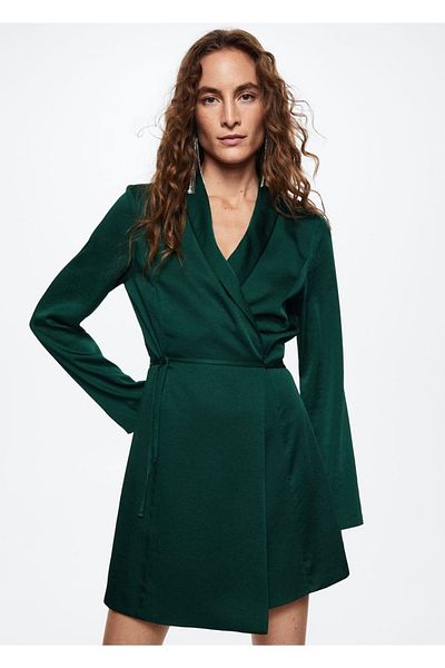 MANGO Woman Satinkleid