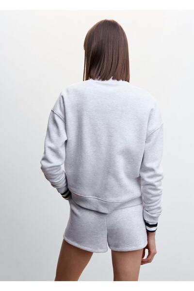 MANGO Woman Yazı İşlemeli Sweatshirt