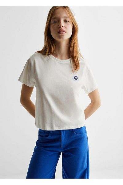 Mango Teen Κεντημένη Ασπίδα T-Shirt