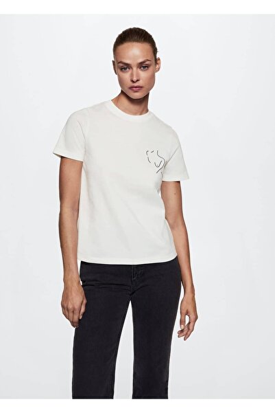 MANGO Woman Tricou Solidaritate brodat