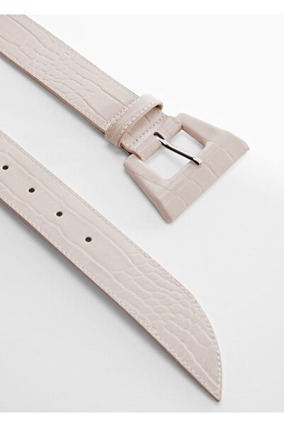 MANGO Woman Pásek s geometrickou sponou