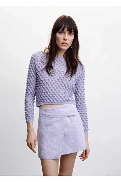 MANGO Woman Knitwear Cropped Sweater