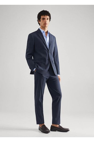 MANGO Man Cămașă Slim Fit din bumbac elastic