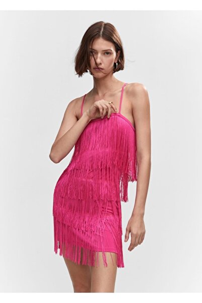 MANGO Woman Tassel Dress