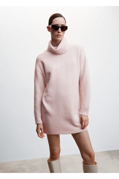 MANGO Woman Turtleneck Knitwear Dress
