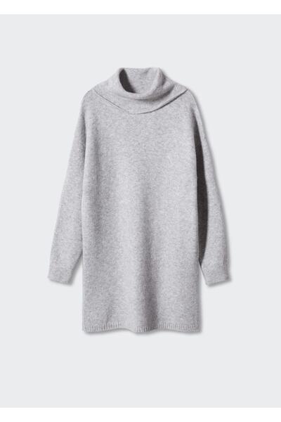 MANGO Woman Balıkçı Yaka Triko Elbise
