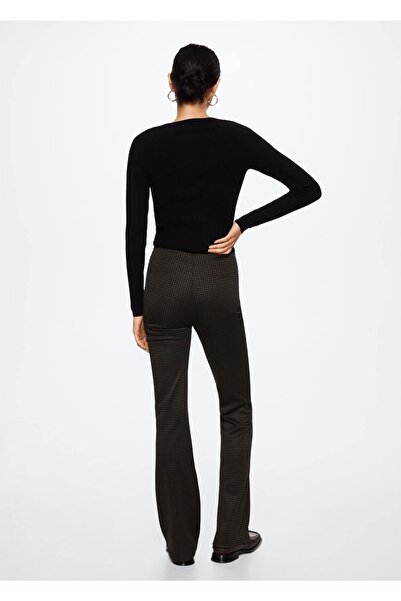 MANGO Woman Desenli Flared Pantolon