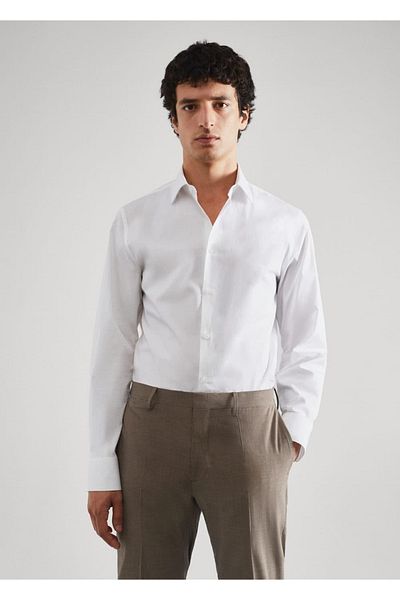 MANGO Man Slim Fit Stretch bavlněná košile