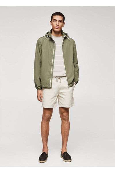 MANGO Man Αδιάβροχο Anorak με κουκούλα