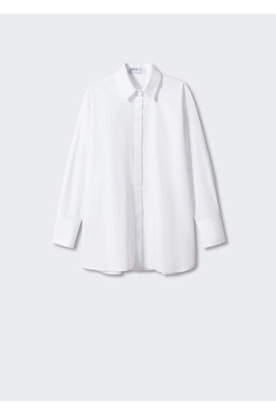 MANGO Woman Oversize Pamuklu Gömlek