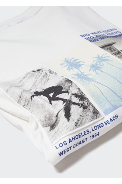 MANGO Kids Βαμβακερό μπλουζάκι με σχέδια