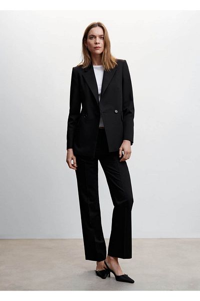 MANGO Woman Double Breasted Blazer Jacket