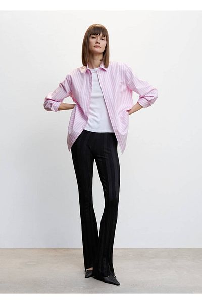 MANGO Woman Flared Knitwear Trousers